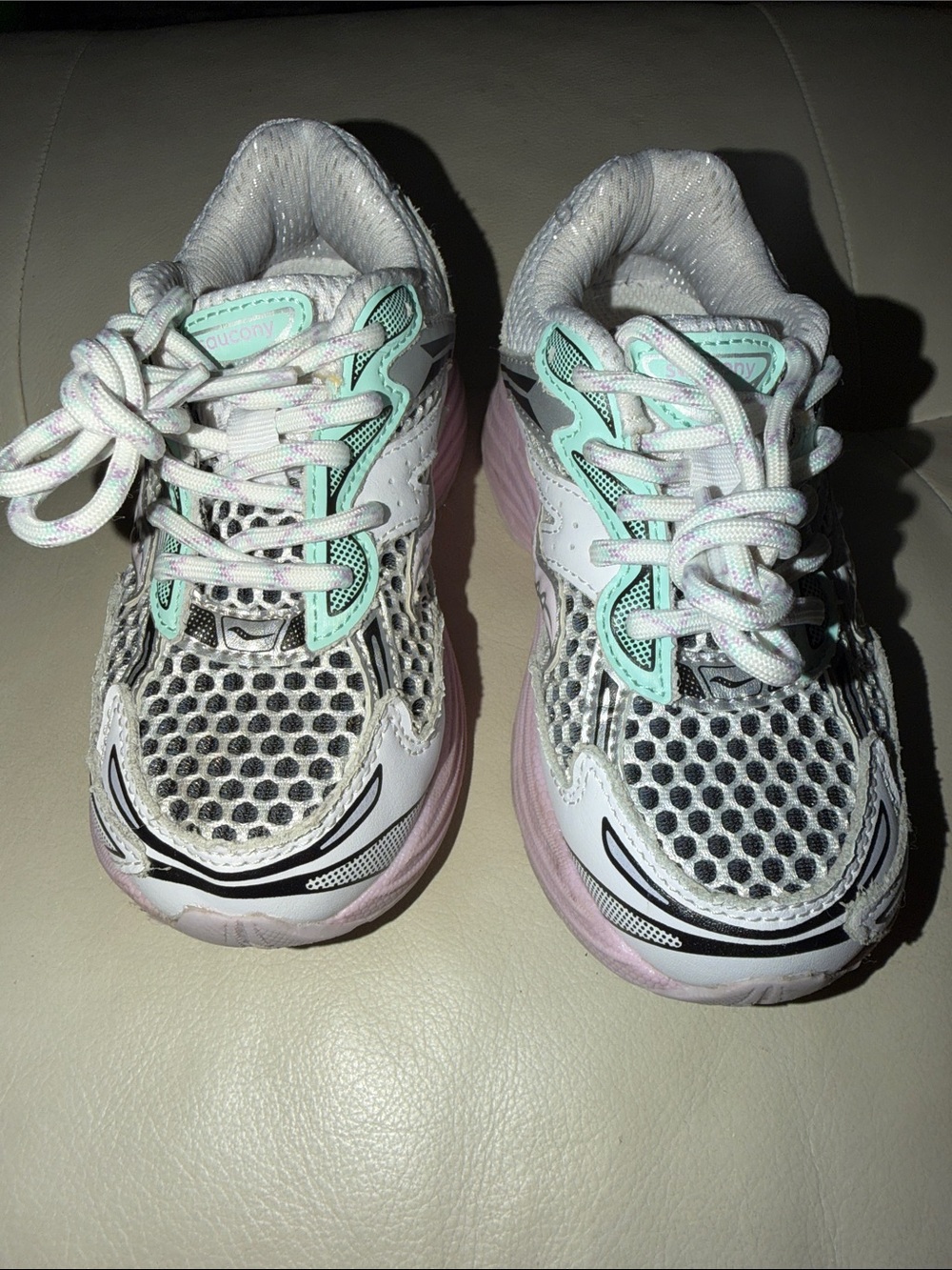 Saucony Kids Sneakers - White Mint Pink